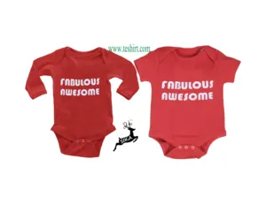 Christmas red beautiful baby onesie/ropa de bebes/snap crotch eco friendly substantial baby clothing tirupur santa baby romper