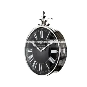 Bulk Supplier Decorative Side Wall Train Station Metal Wall Clock Wall Clock Antique Style Art for Home & Office Decor