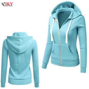 Nouvelles sweats à capuche zippées taille haute pour femmes, style sport, avec logo personnalisé – Vente chaude de sweats à capuche pour femmes - Product Image 4