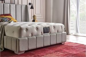 Handmade European Style Tufted Full Visco Bed Solid Wood Frame Removable <b>Cover</b> Highest Quality Knitted Fabric for Comfortable - Product Image 2