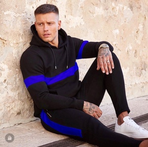 Survêtement en molleton pour hommes, tenue unisexe de Jogging à fermeture éclair, Logo personnalisé, vente en gros - Product Image 3