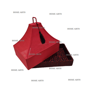 Plateau de service à dessert en bois et vêtements Plateau de service à chocolats de couleur rouge de qualité supérieure au prix le plus bas - Product Image 3