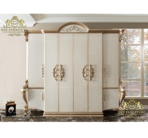 Traditional Style Luxury Carved 6 Door Wardrobe French Style Modern Handcrafted Teak Wood Wardrobe Luxury Big Wardrobe Closet - Product Image 1