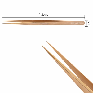 Pince à épiler lisse pour faux-cils, Simple, personnalisable, en or, Simple, Slim, isolant, photo privée, vente en gros, - Product Image 4