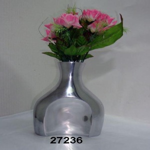 Florero de Aluminio Hecho a Mano con Forma Única de Lujo para Decoración del Hogar, Centro de Mesa para Bodas, Maceta - Product Image 1