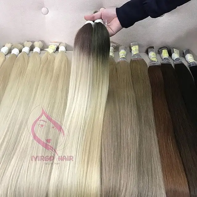 HOT SALE 100 Pure Human Hair Wholesale Price Virgin Remy Hair Bulk Hair Sell to Russia,Ukraine,Belarus....color hair