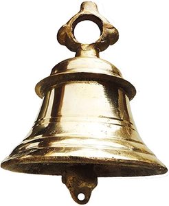 Cuerda de campana india de latón colgada montada en la pared para uso en la iglesia del templo del hogar-Artesanías de metal duraderas - Product Image 3