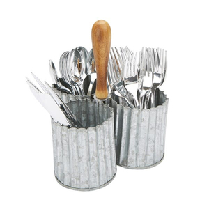 Galvanized and <b>Copper</b> Metal Caddy - Product Image 6