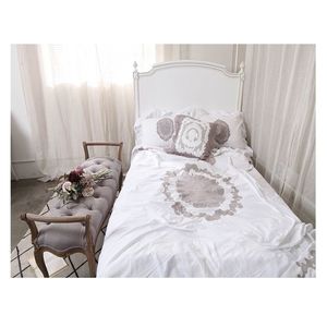 Parure de lit brodée à la main, ensemble de housse de couette, 100% lin, broderie à la main, BDS092 - Product Image 3