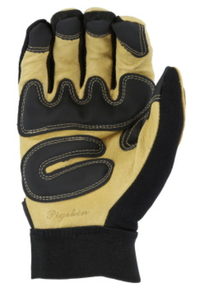 Guante mecánico de águila negra de cuero de cerdo 2025 con parches de Palma y agarre de piel de cerdo - Product Image 3