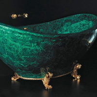 Évier en malachite, pierre semi-précieuse, pièce maîtresse luxueuse et unique pour votre salle de bain