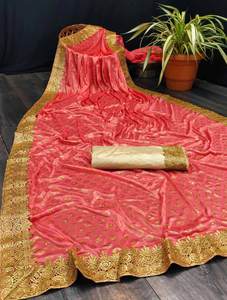 Vichitra เสื้อส่าหรีสตรีอินเดีย,ชุดใส่ไปงานเทศกาลดูทันสมัยที่สุดชุดส่าหรีสุราษฎร์ - Product Image 5