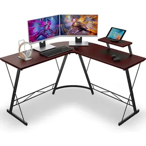 L-förmiger Schreibtisch, 51 "Home Office-Eck schreibtisch mit Regal, Gaming-Computer tisch mit Monitorst änder