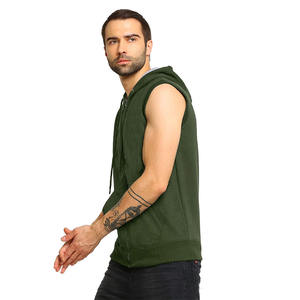Fabricante suministro personalizado EE. UU. tamaño 2024 verano Streetwear camiseta sin mangas para hombres sudaderas con capucha térmicas sin mangas 100% mezclas de algodón - Product Image 2