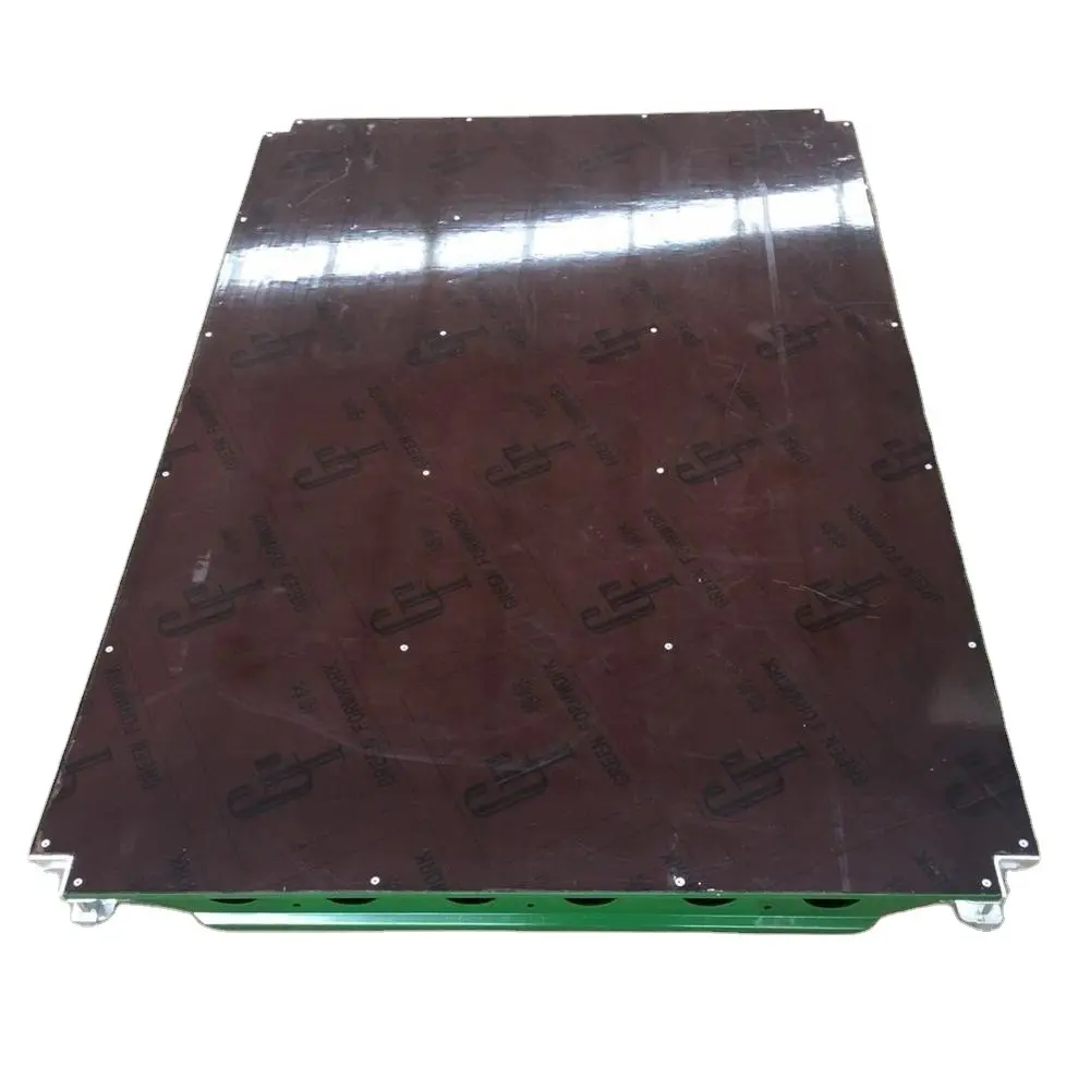 Placa modular de aluminio fundido, pieza de hormigón, color verde