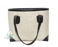 Tas Tangan Kulit PU HUONG QUE dengan Dua Tali Selempang, Tas Pantai dengan Ritsleting, Motif Alam, Gaya Fashion