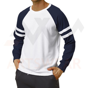 Camiseta de manga larga para hombre, sudadera informal ajustada a rayas de nuevo diseño, sudaderas bordadas con logotipo personalizado, 2022 - Product Image 1