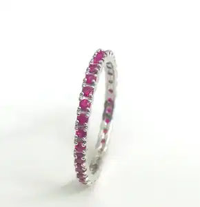 بيع الطبيعية روبي خاتم مصمم من أجزاء متراصة للنساء مجوهرات بانكوك