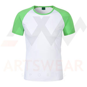 เสื้อยืดคอกลมสีตัดกันสำหรับผู้ชายเสื้อ2024คอกลมผ้าโพลีเอสเตอร์แห้งเร็วพิมพ์ลายได้ตามต้องการ - Product Image 3