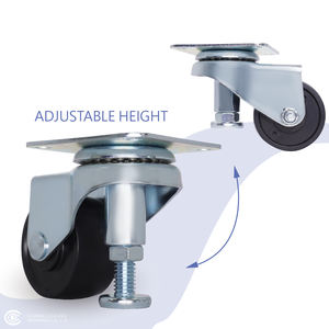 ล้อลูกล้อเลื่อนปรับได้ทำจากโพลียูรีเทนเหล็กไนล่อนโพลีโพรพิลีนที่ทนทาน - Product Image 4