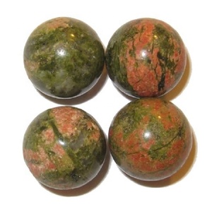 Bola esférica de piedra Natural unakita, bola curativa de piedras preciosas, esfera curativa, al por mayor - Product Image 3