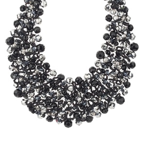 <b>Top</b> Best Handmade Black <b>Silver</b> Beaded Collar Scarf Choker Maxi Necklace for Wedding Party Indian Necklaces Type <b>Chains</b> Gift - Product Image 2