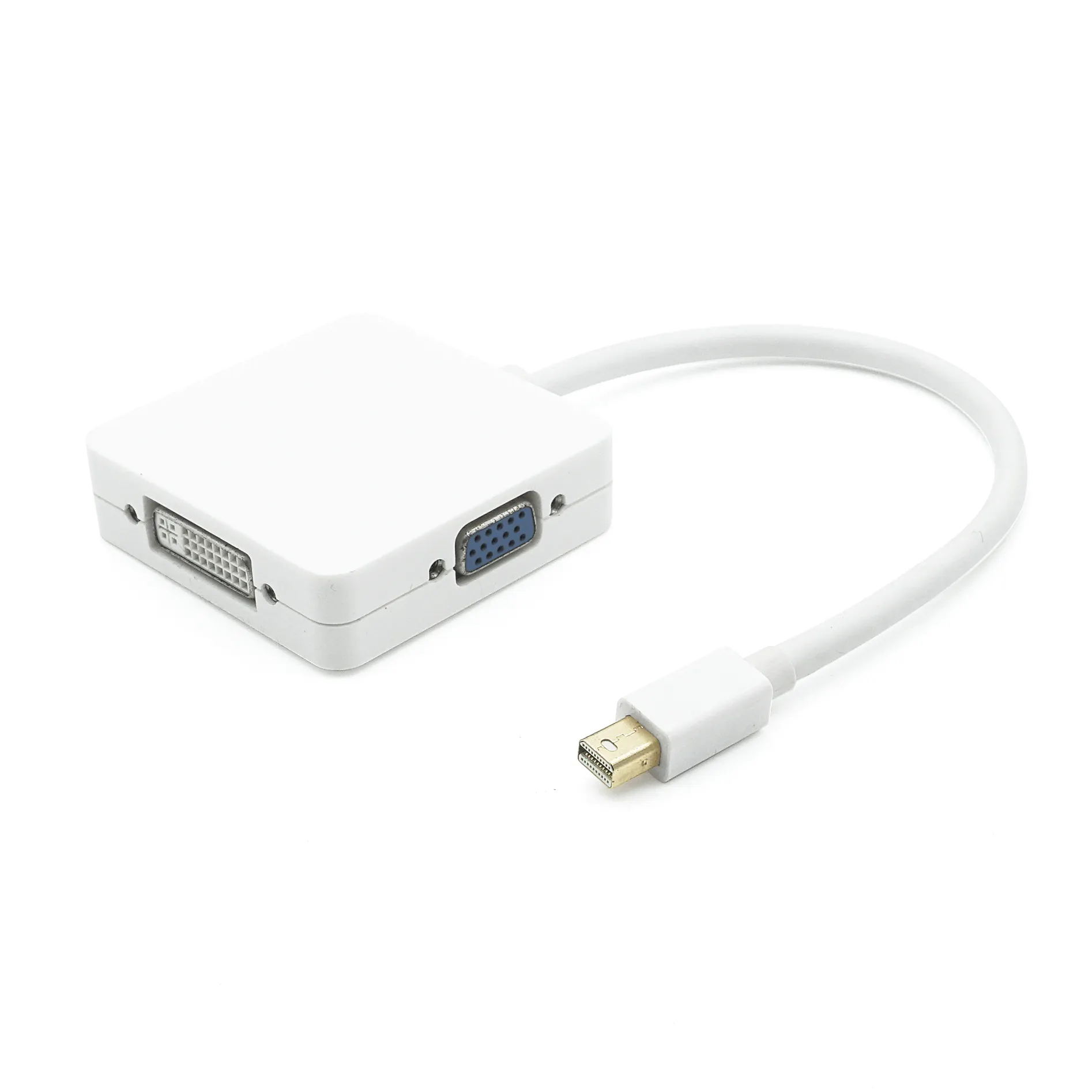 3-in-1 Mini DisplayPort to HDMI+ DisplayPort+ DVI Display Adapter Male to Female for Travel