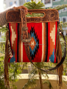 Nuevo bolso occidental hecho a mano con flecos, manta Azteca para SILLÍN, bolsos con tirantes, bolsos bohemios con estilo Vintage de gran venta para mujer - Product Image 3