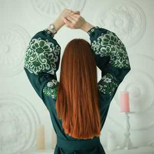 Sensuelle Ukraine mode haute exigence magnifique bleu blanc brodé parole longueur robe ukrainienne gland cravate Costume relaxant - Product Image 3