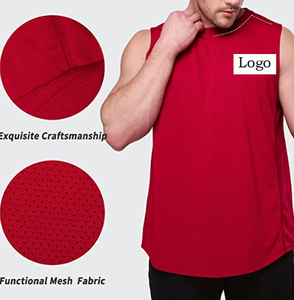 เสื้อกล้ามสำหรับผู้ชาย,เสื้อแขนกุดสำหรับผู้ชายสำหรับออกกำลังกายในยิมฟิตเนสปรับแต่งผ้าคุณภาพเยี่ยม - Product Image 2