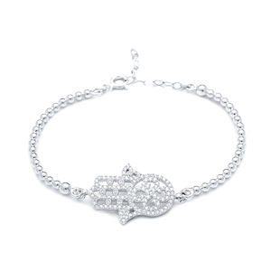 Pulsera de plata de diseño Hamsa, joyería de plata esterlina hecha a mano al por mayor turca, joyería fina - Product Image 6