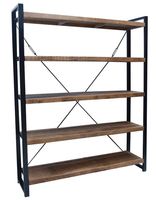 Bibliothèque en bois massif bleu océan, moderne, légère et pratique, pour salon, cuisine, salle de bain, escalier et bureau à domicile