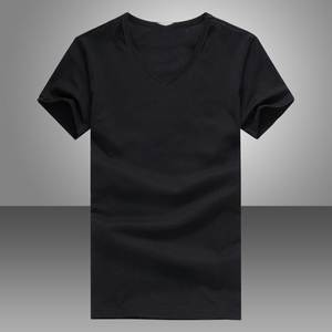 Camisetas al por Mayor Baratas 100% Algodón con Cuello en V y Manga Corta, Corte Regular para Niños, Hombres y Mujeres, Ropa Casual Ecológica - Product Image 3