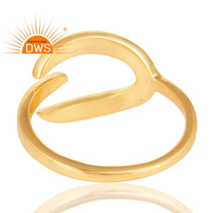 Unique Design 14k Yellow Gold Plated 925 Sterling Silver Womens Ring Jewellery Supplier - Product Image 3