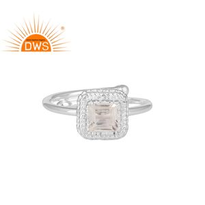 Bague de déclaration en Quartz, pierre précieuse naturelle, bijoux en argent Sterling fin, vente en gros, - Product Image 2