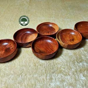 Vintage Life Inc. Ensemble de décoration de Noël 6 bols en bois de Sesham 3.25 pouces grignotages multi-usages pour herbes épices maison de luxe - Product Image 2