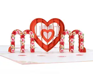 Top Selling Product 3D greeting popup card Best Choice For Mother day on 2022 and Custom Design from Vietnam Suppliers