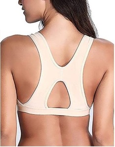 Sujetador deportivo con cremallera para mujer, ropa deportiva para Yoga y gimnasio, venta al por mayor - Product Image 3