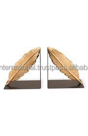 Sujetalibros Triangular de Alambre de Hierro Dorado, Diseño Moderno y Elegante para Decoración del Hogar, para Mesa - Product Image 6