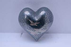 Souvenir de coeur bleu, urne de crémation, fournitures de funérailles, cuivworld inde - Product Image 6