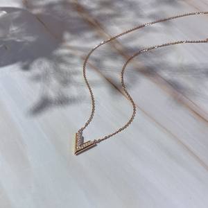 Collar de circón 2021 5A de moda 925 para mujer en forma de V con diseño elegante para compromiso, boda o fiesta - Product Image 2