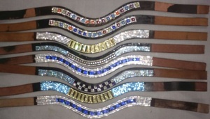 VENDER Bling cuero Browbands colorido IN; dólar 3 tamaños COB completo Shetland - Product Image 5