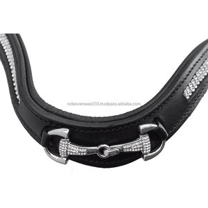 Harnais équestre en cuir de qualité supérieure avec mors diamanté et frontaux ornés de strass – Équipement pour chevaux - Product Image 2