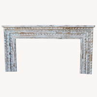 Console rustique en bois Vintage, couleur blanche, décor de couloir, Design Unique en bois sculpté à la main, de luxe, Table de vacances, 1 pièce