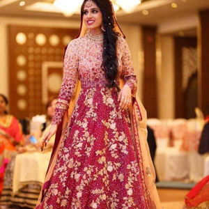 2019 más hermoso bordado pesado indio/paquistaní hasta el suelo vestido de fiesta de boda para mujeres de talla grande - Product Image 1