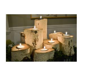 Soporte de madera sólida para velas, diseño de resina, soporte de vela de madera Natural, el mejor regalo para forma cuadrada - Product Image 5