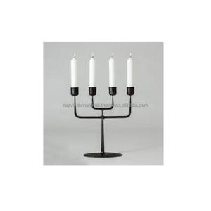 Portavelas de hierro fundido de 5 brazos envejecido moderno hecho a mano, nuevo diseño único para decoración del hogar para Pascua en caja - Product Image 4