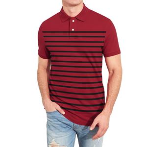 เสื้อยืดกีฬาโปโลผ้าฝ้ายย้อมสีล้วนมีกระดุมดีไซน์100% สำหรับผู้ชายเสื้อยืดออกแบบได้ตามต้องการ - Product Image 1