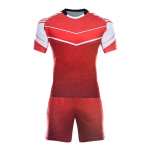 Uniforme de Rugby de manga corta para hombre, Logo personalizado impreso por sublimación, venta al por mayor - Product Image 6