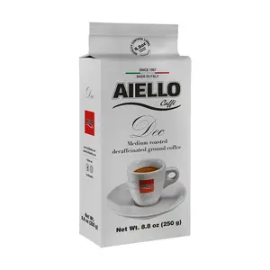 Decaffeinated Italian Ground Coffee-Mediumロースト地面コーヒー真空パック-Decaffeinated Blend 250gr。